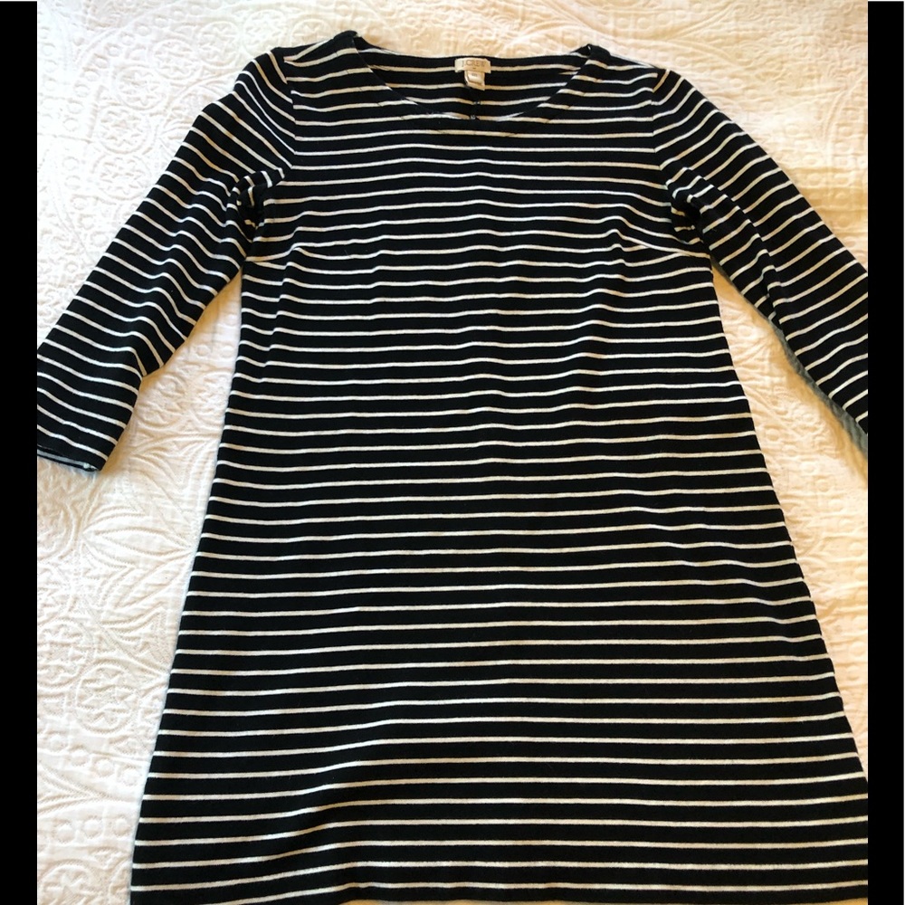 J Crew black/white sweater dress